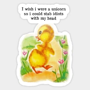 i wish i were a unicorn Sticker